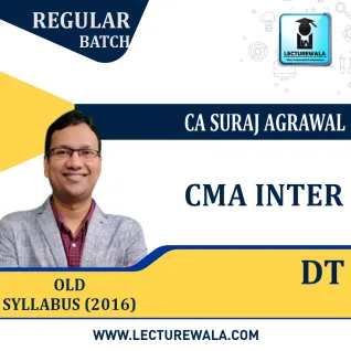 CMA Inter Direct Tax New Recording Regular Course By CA Suraj Agrawal : Pen drive / online classes. CMA Inter Direct Tax New Recording Regular Course By CA Suraj Agrawal : Pen drive / online classes.